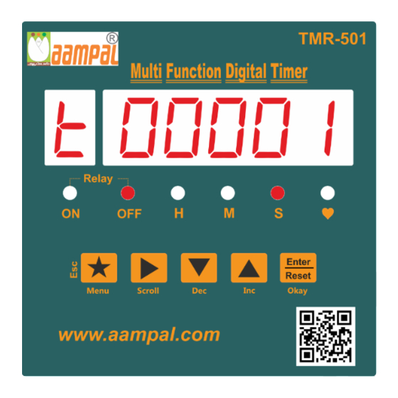 Aampal TMR 501 Operating Instructions Manual