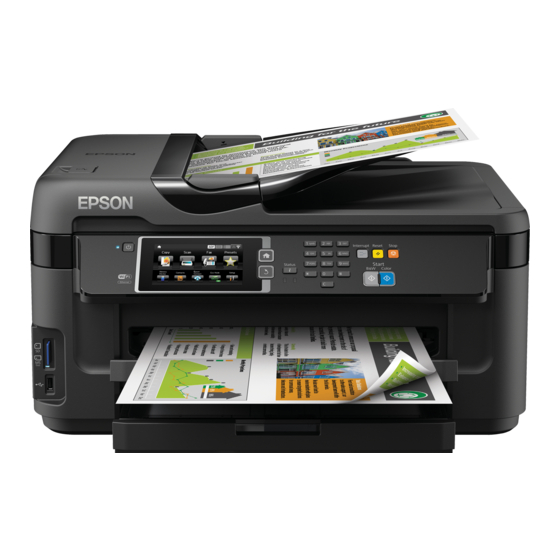 Epson WorkForce WF-7610 Specification Sheet