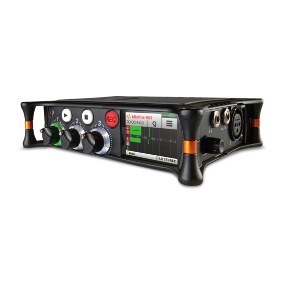 Sound Devices MixPre-3 User Manual
