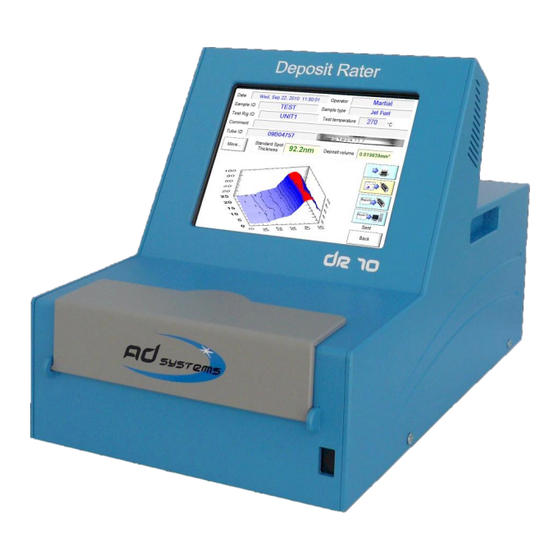 AD Systems Deposit Rater DR10 Operation Manual