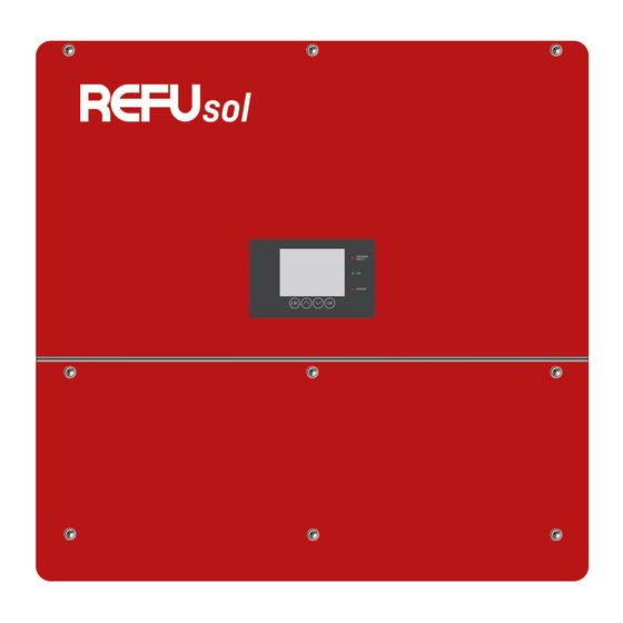 REFU REFUsol 50K-3T Operating Manual