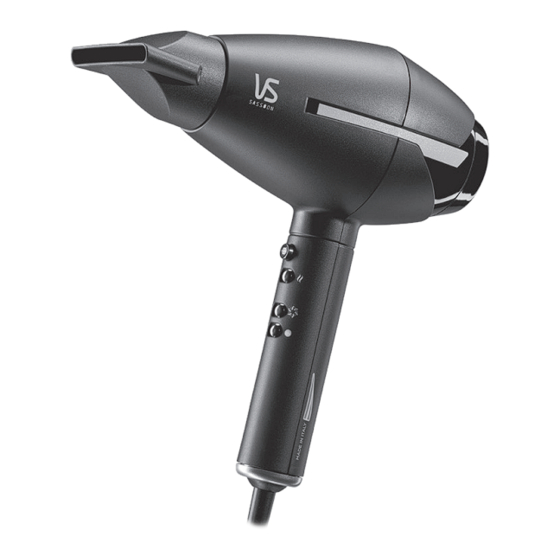 VS Sassoon RAVENNA EXPERT 2400 Instruction Booklet