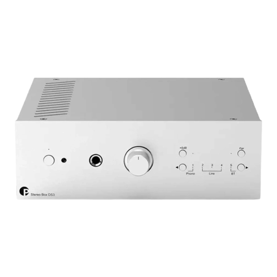 Pro-Ject Audio Systems Stereo Box DS3 Instructions For Use Manual