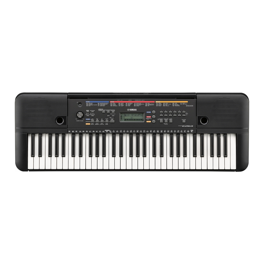 Yamaha PSR-E263, YPT-260 Manual