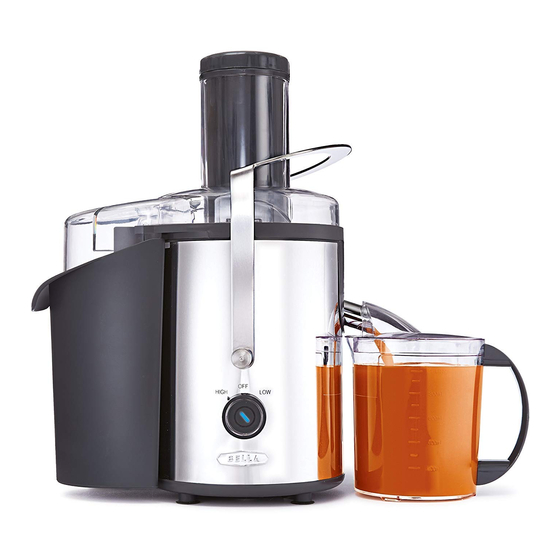 Bella WHOLE FRUIT JUICER Instruction Manual