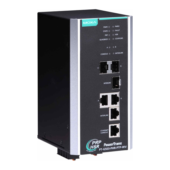 Moxa Technologies PT-G503-PHR-PTP Series Quick Installation Manual