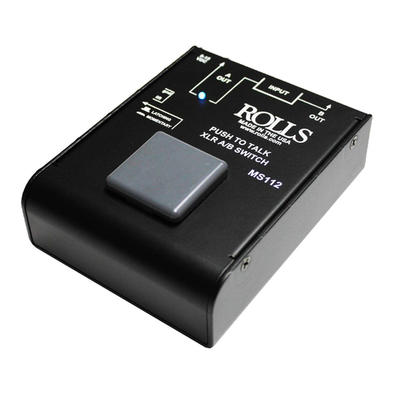Rolls MS112 Manual