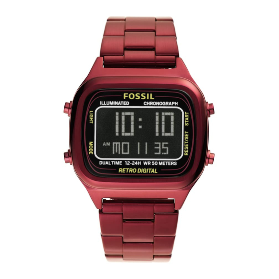 Fossil watch best sale setting instructions