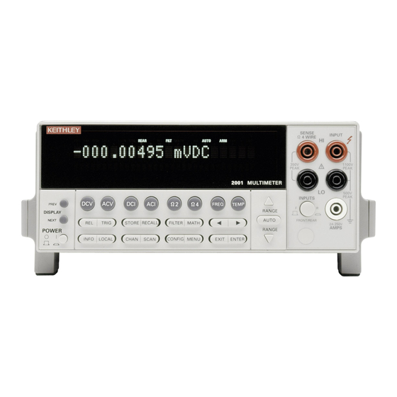 Keithley 2001 Operator's Manual