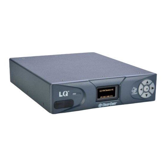 Clear-Com LQ-2W2 Quick Start Manual
