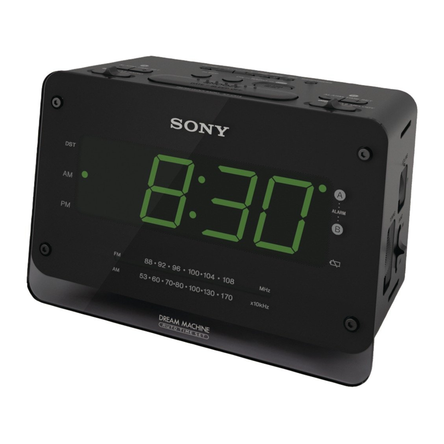 Sony DREAM MACHINE ICF-C414 - FM/AM Clock Radio Manual