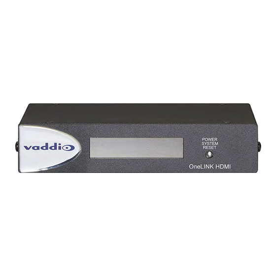 VADDIO OneLINK HDMI Integrator's Complete Manual