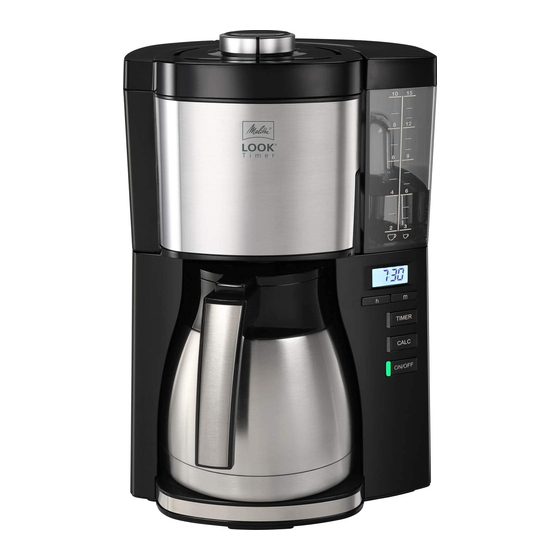 Melitta LOOK THERM Timer Operating Instructions Manual