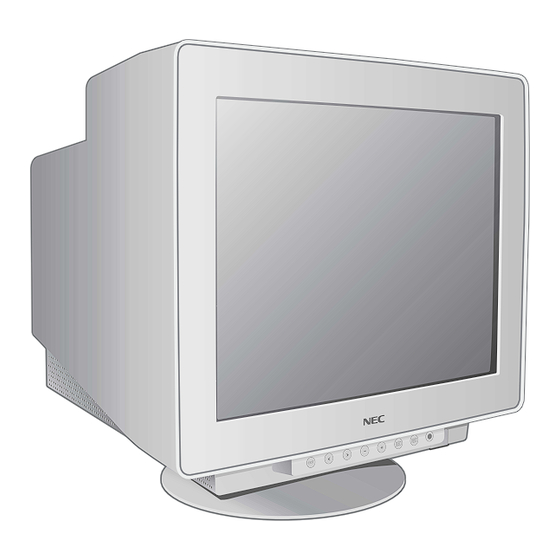 User Manuals: NEC MultiSync FP912SB CRT Monitor