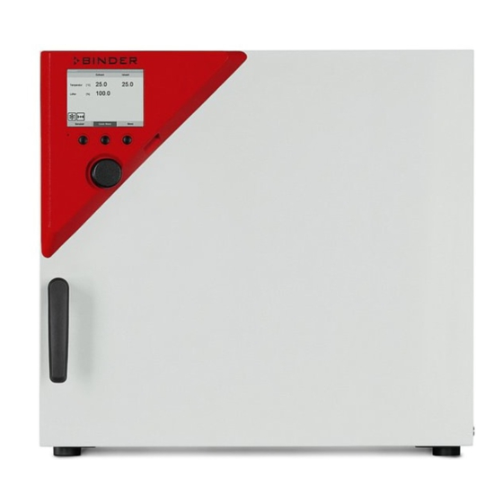 Binder KT 53 Operating Manual
