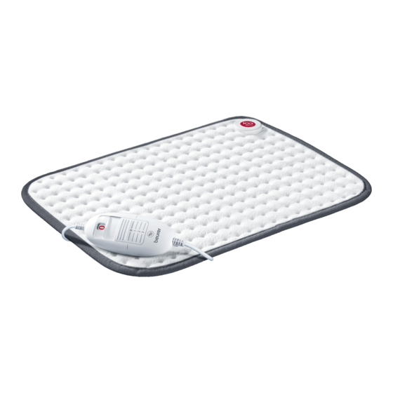 Beurer HK 41 Heating Pad Settings Manuals