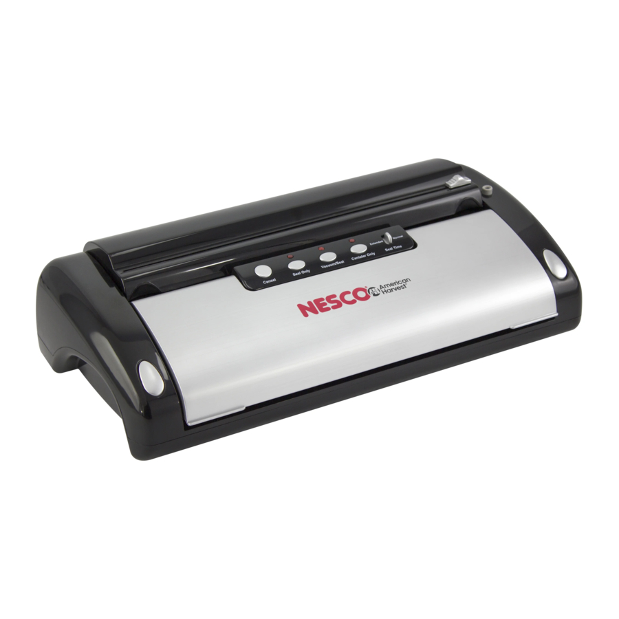 Nesco VS-02 - Vacuum Sealer Manual