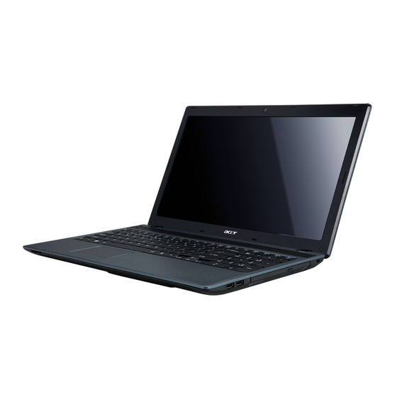 Acer Aspire 5733Z Series Quick Manual