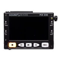Sound Devices PIX 240 User Manual