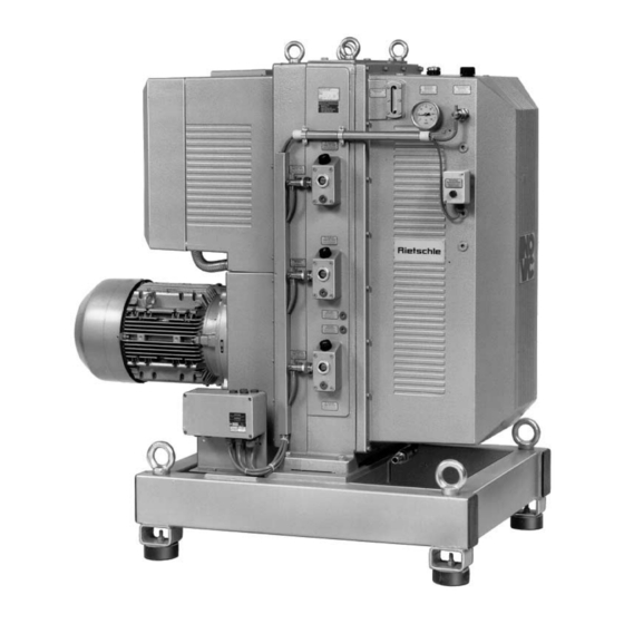 Rietschle INOVAC VWP-3 Series Instruction And Service Manual