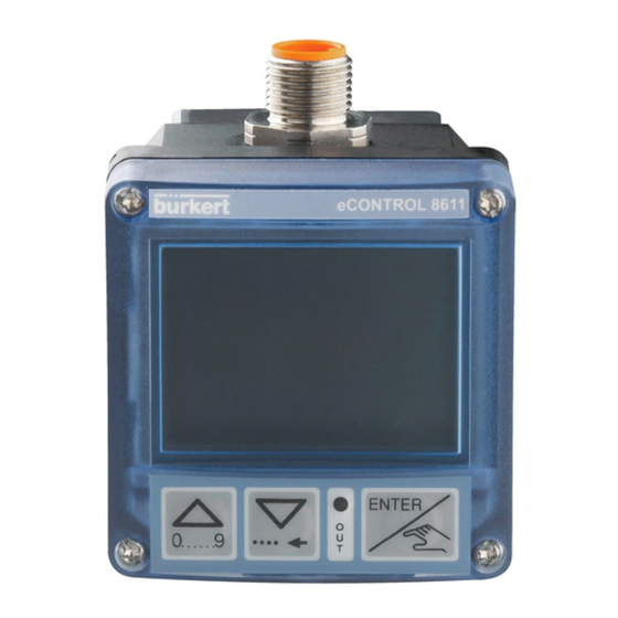 Burkert 8611 eCONTROL Quick Start Manual