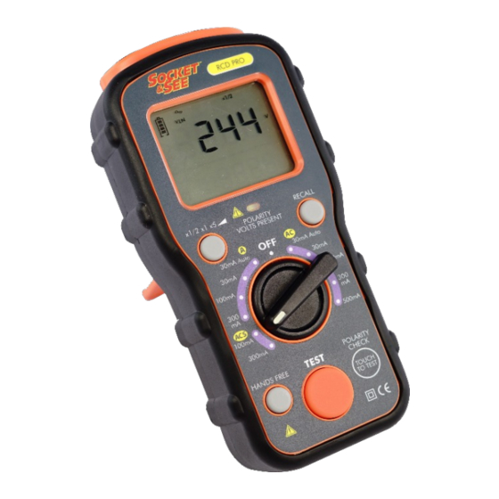 Socket & See RCD PRO Instruction Manual & Specification
