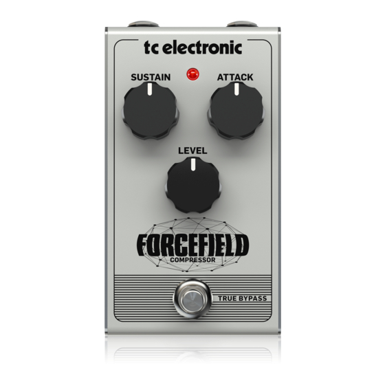 TC Electronic FORCEFIELD COMPRESSOR Quick Start Manual