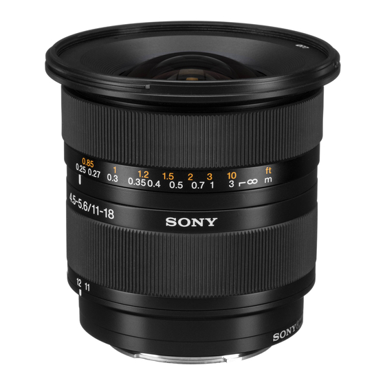 SONY NEX-VG20 SPECIFICATIONS Pdf Download | ManualsLib