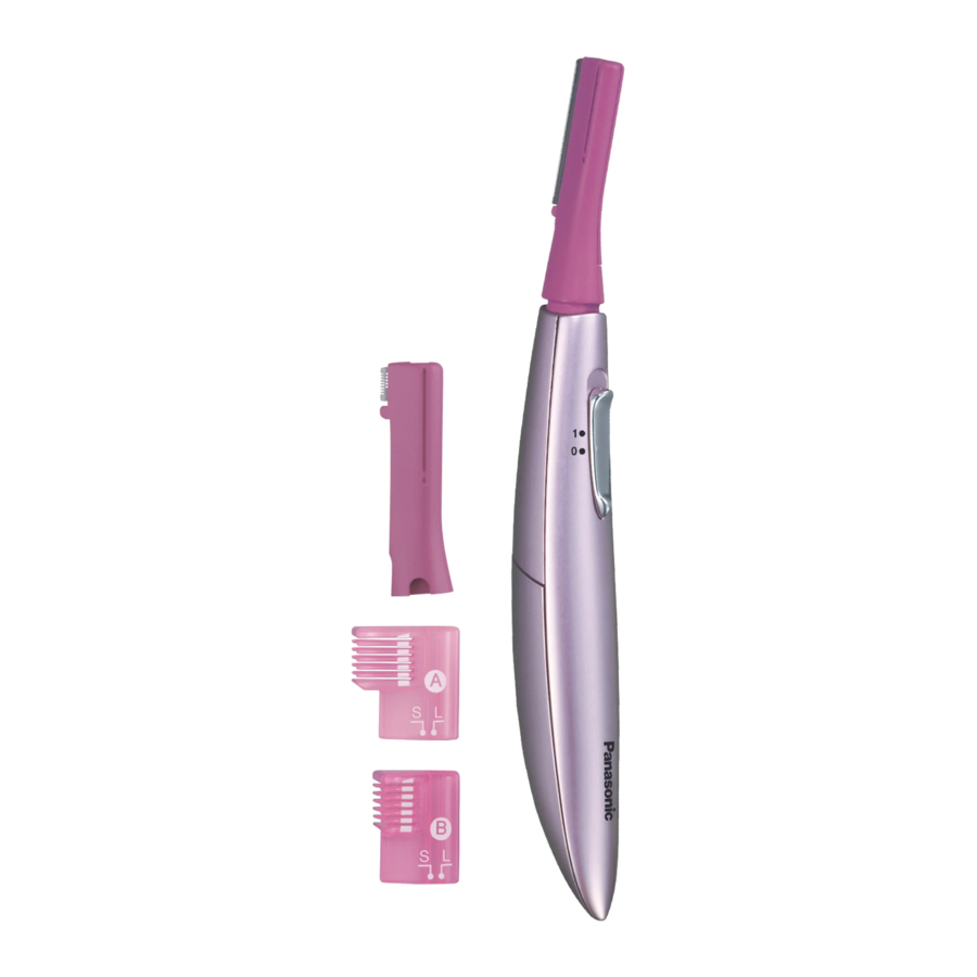 Panasonic ES-2113PC - Hair Remover and Eyebrow Trimmer with Pivoting Head Manual