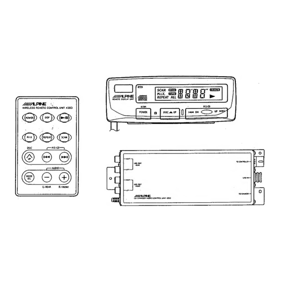 Alpine 1203 Owner's Manual