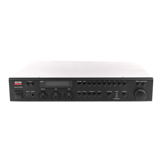 Adcom GTP-500 II Service Manual