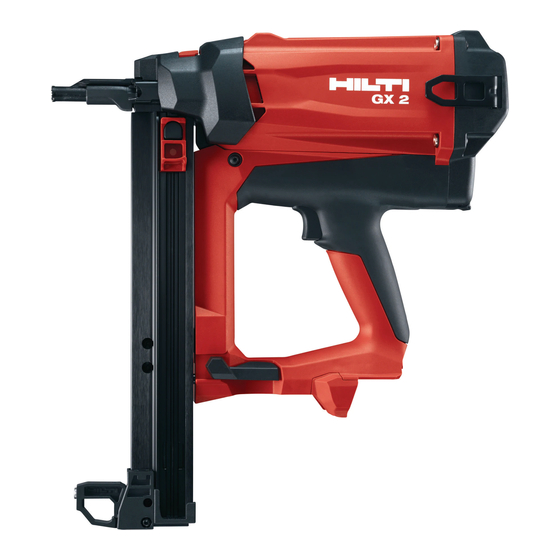 Hilti GX 2 Gas-Actuated Fastening Tool Manuals