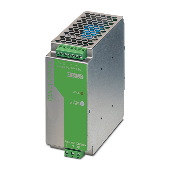 Phoenix Contact QUINT-PS-100-240AC/24DC/2.5 Manual