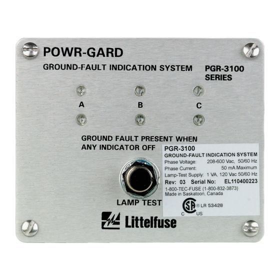 Littelfuse PGR-3100 Manual