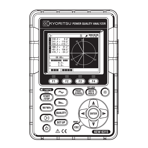 Kyoritsu Electrical Instruments Works KEW6315 Instruction Manual