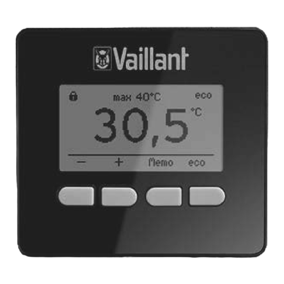 Vaillant 0020285219 Operating Instructions Manual