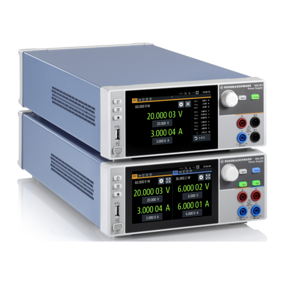 Rohde & Schwarz R&S NGL200 Series User Manual
