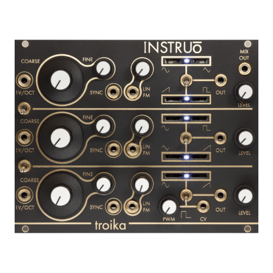 User Manuals: Instruo troika Eurorack Oscillator Module