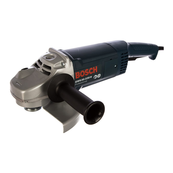 User Manuals: Bosch GWS 20-230 H Professional Grinder