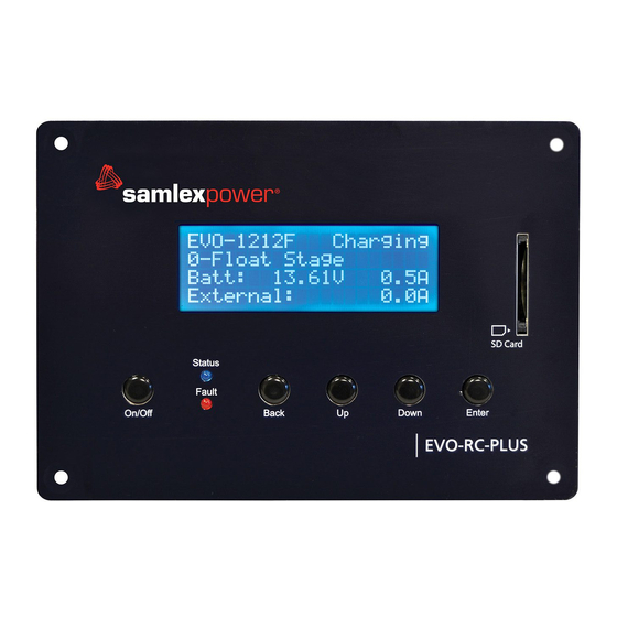 Samlexpower EVO-RC-PLUS Owner's Manual