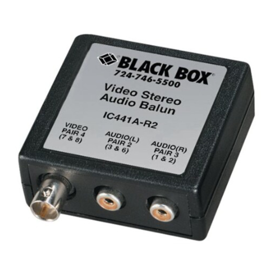 Black Box IC441A Manual