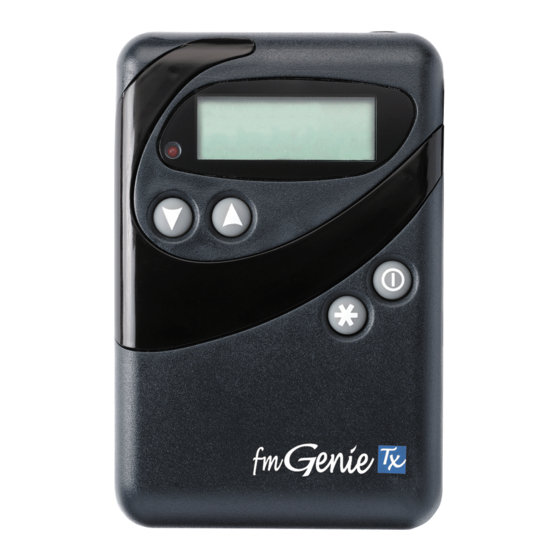 Connevans fmGenie Tx Fast Track Manual