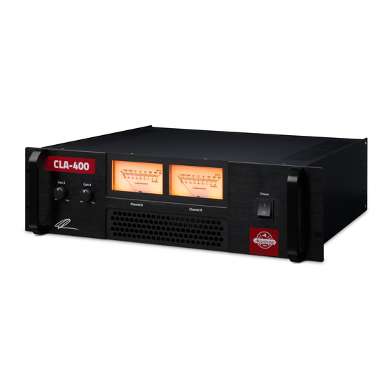 Avantone Pro CLA-400 Quick Start Manual