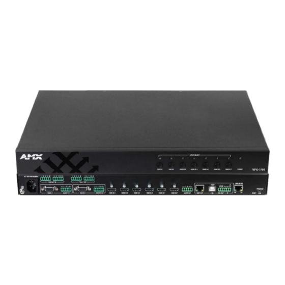 User Manuals: Harman AMX VPX-1701 Presentation Switcher
