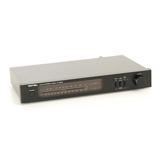 Rotel RT-830A Owner's Manual