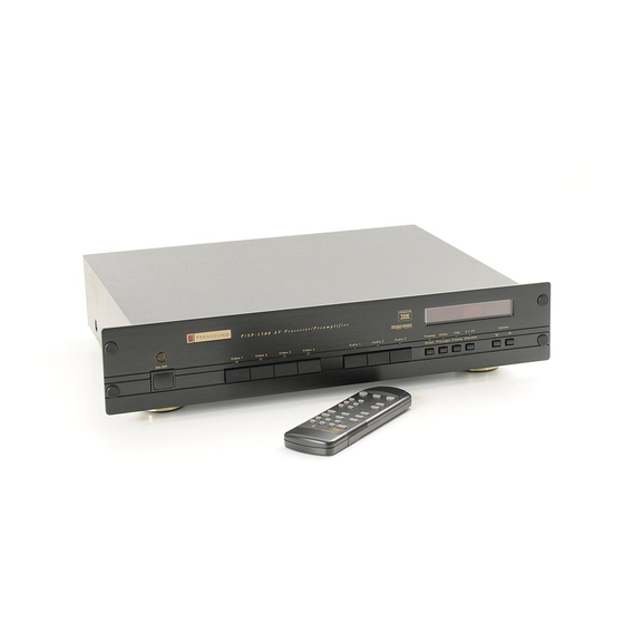 Parasound P/SP-1500 Preamplifier Manuals