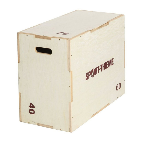 Sport-thieme Plyo Box Holz Assembly Manual