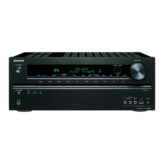 Onkyo TX-NR509 Quick Setup Manual