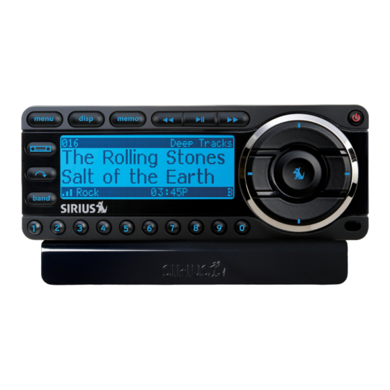 Sirius XM RAdio Starmate 5 Manuals