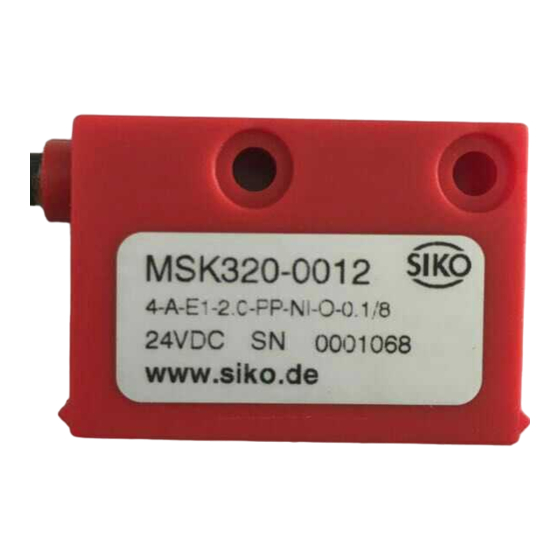 Siko MSK320 Installation Instructions Manual
